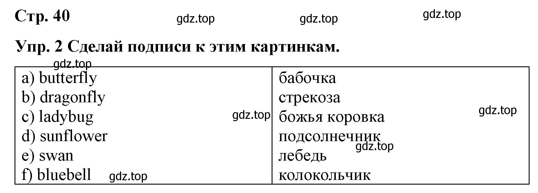 Решение номер 2 (страница 40) гдз по английскому языку 7 класс Афанасьева, Михеева, контрольные работы