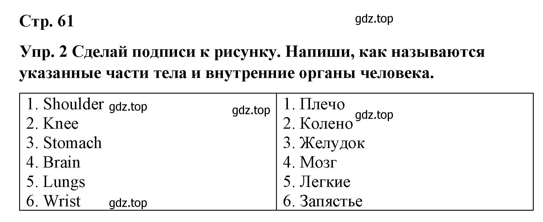 Решение номер 2 (страница 61) гдз по английскому языку 7 класс Афанасьева, Михеева, контрольные работы