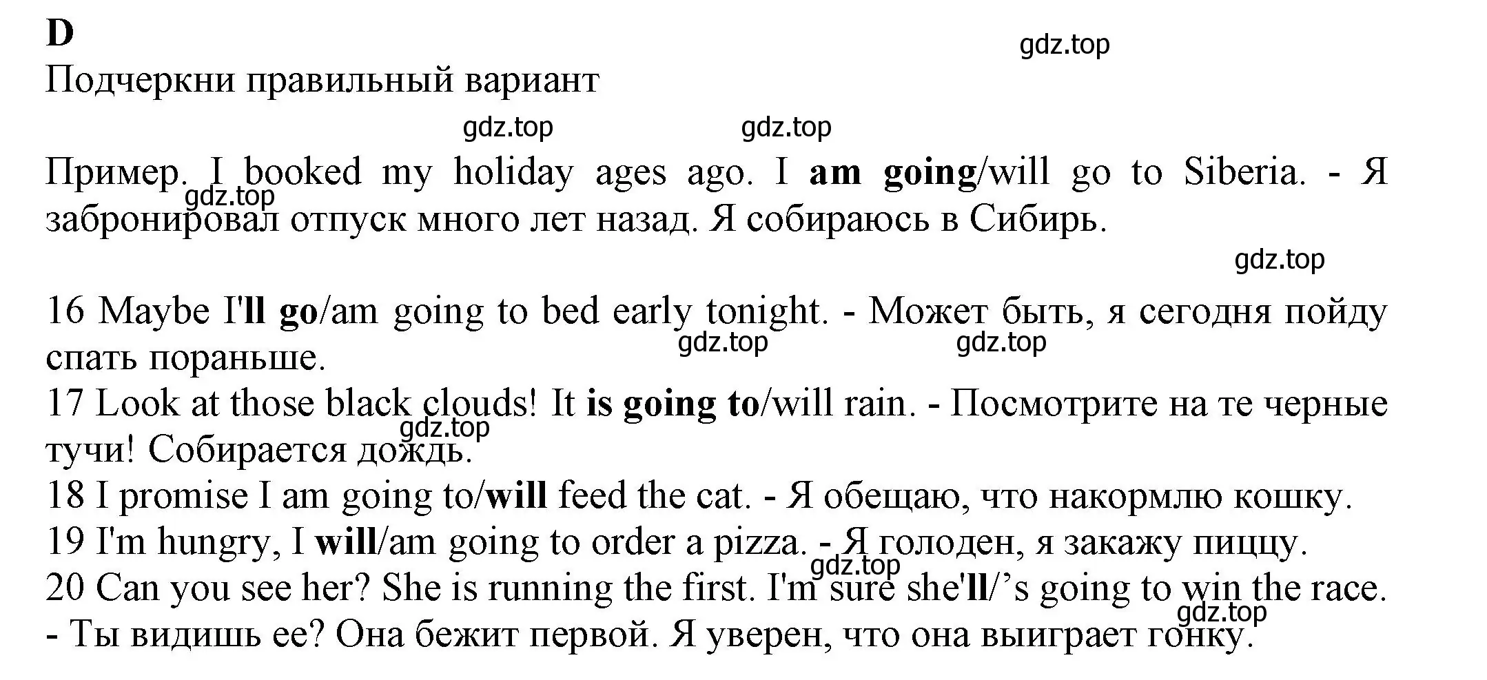 Решение номер D (страница 38) гдз по английскому языку 7 класс Ваулина, Дули, контрольные задания