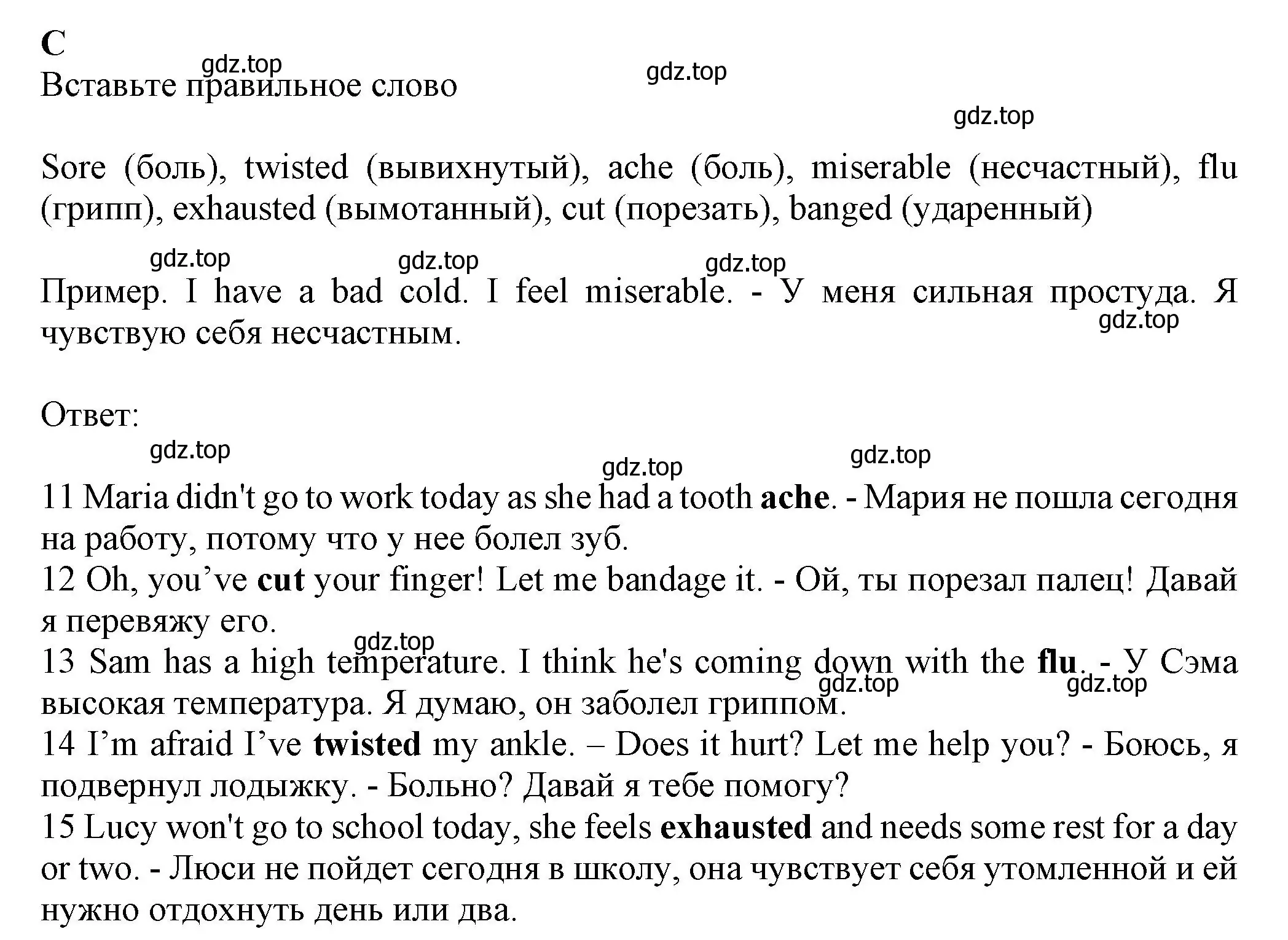 Решение номер C (страница 86) гдз по английскому языку 7 класс Ваулина, Дули, контрольные задания