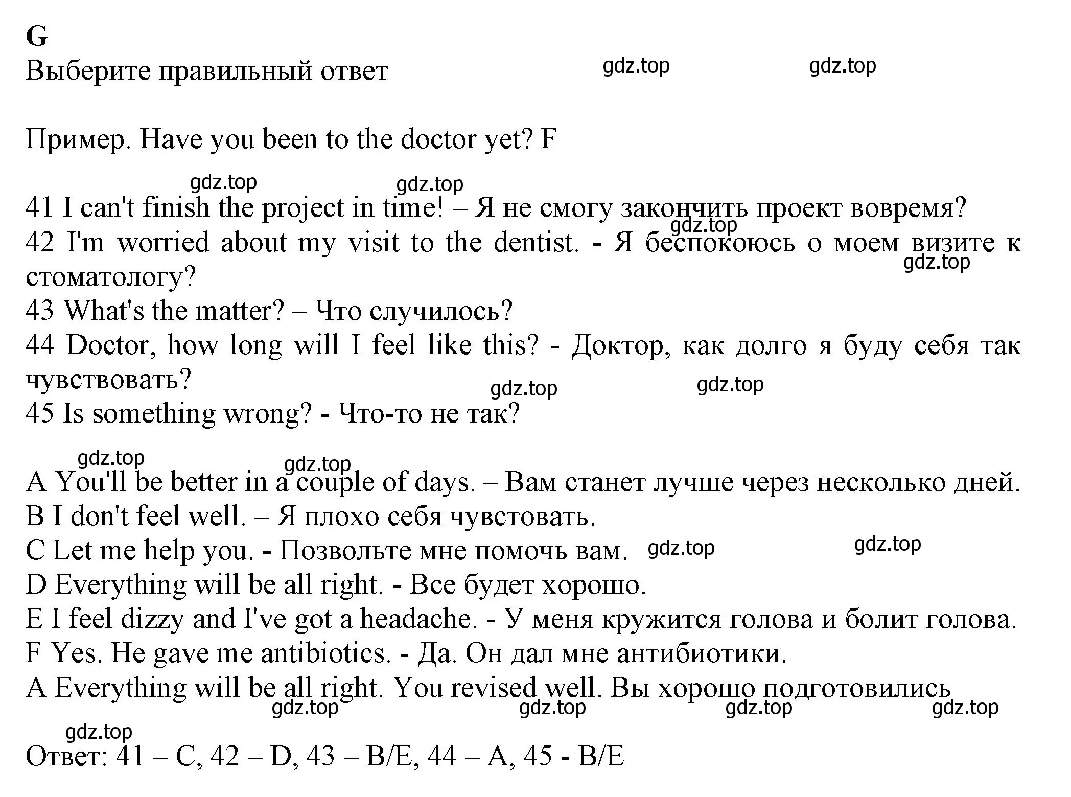 Решение номер G (страница 87) гдз по английскому языку 7 класс Ваулина, Дули, контрольные задания