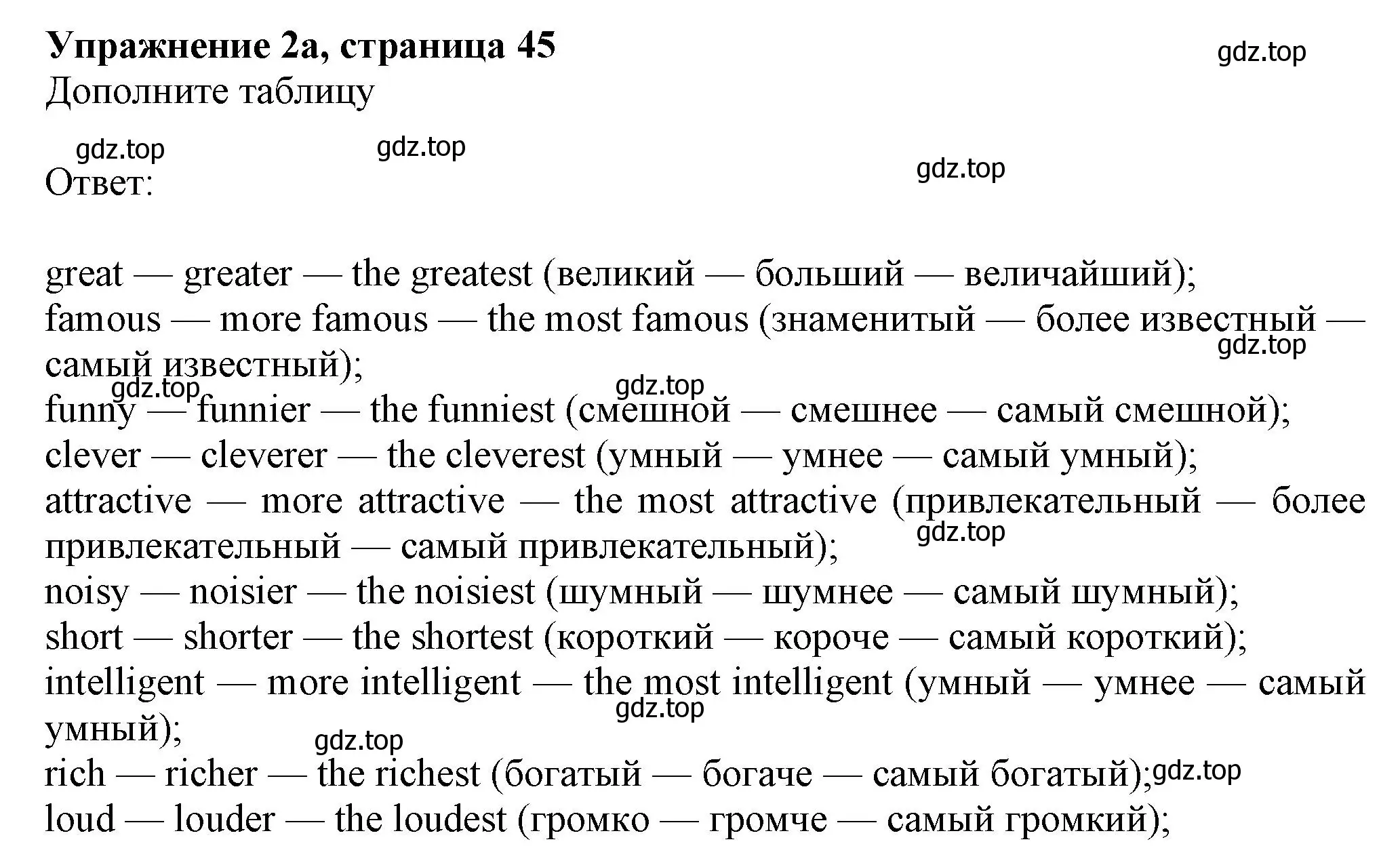 Решение номер 2 (страница 45) гдз по английскому языку 7 класс Ваулина, Дули, рабочая тетрадь