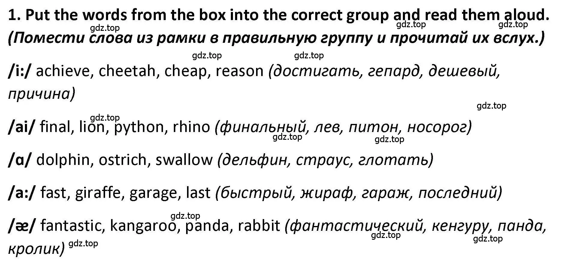 Решение номер 1 (страница 22) гдз по английскому языку 7 класс Вербицкая, Лубнина, практикум