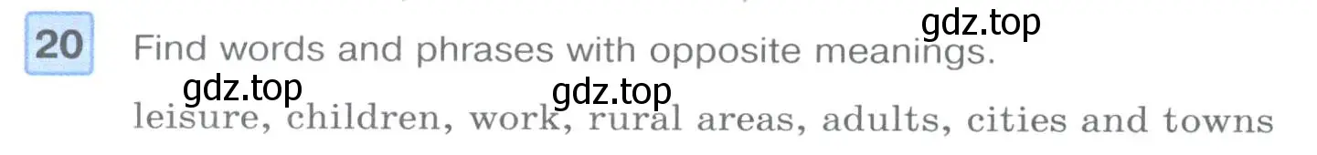 Условие номер 20 (страница 30) гдз по английскому языку 7 класс Вербицкая, Гаярдел, учебник 1 часть