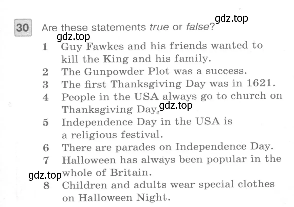 Условие номер 30 (страница 13) гдз по английскому языку 7 класс Вербицкая, Гаярдел, учебник 2 часть