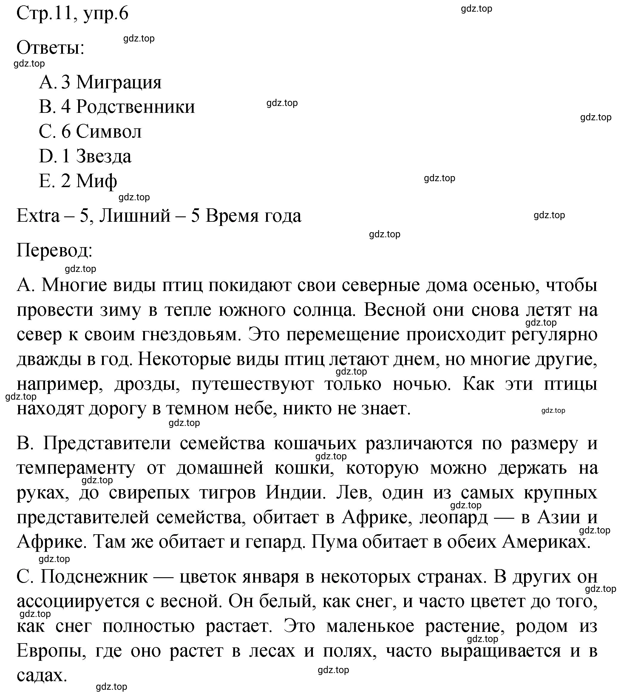 Решение номер 6 (страница 11) гдз по английскому языку 8 класс Афанасьева, Михеева, подготовка к Всероссийским проверочным работам