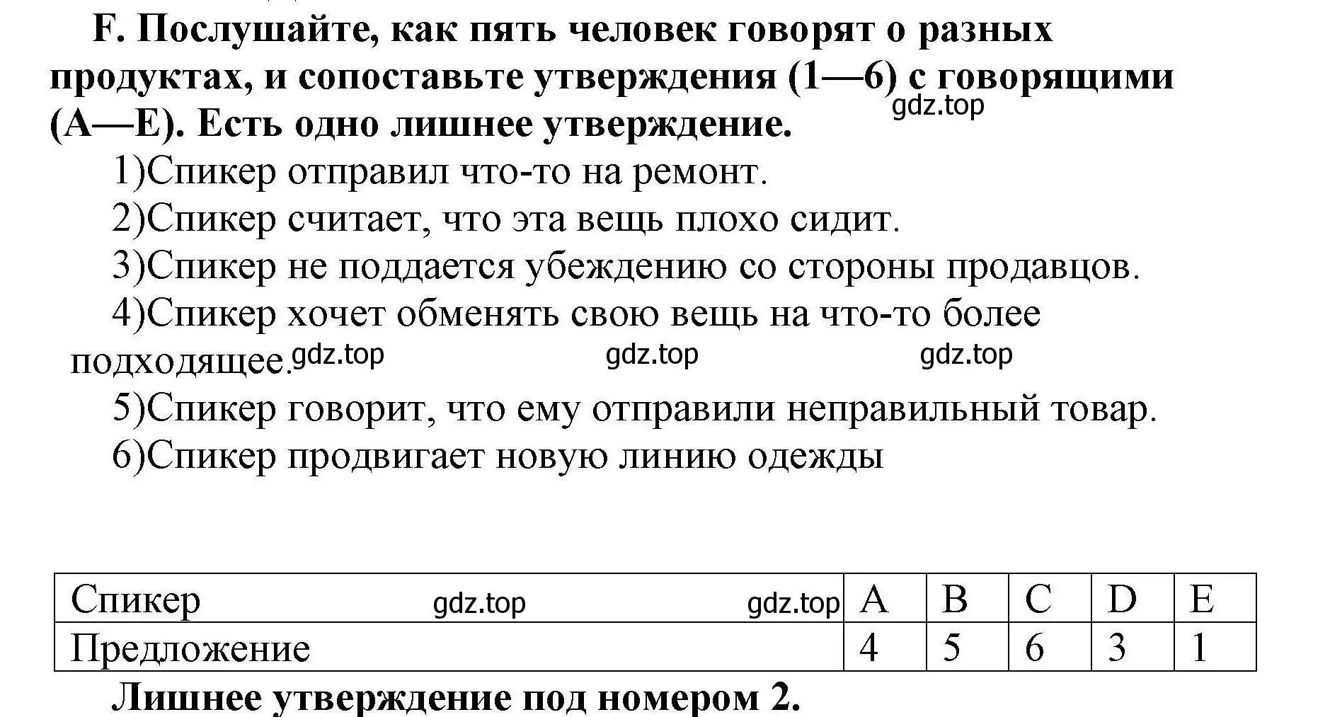 Решение номер F (страница 11) гдз по английскому языку 8 класс Баранова, Дули, контрольные задания