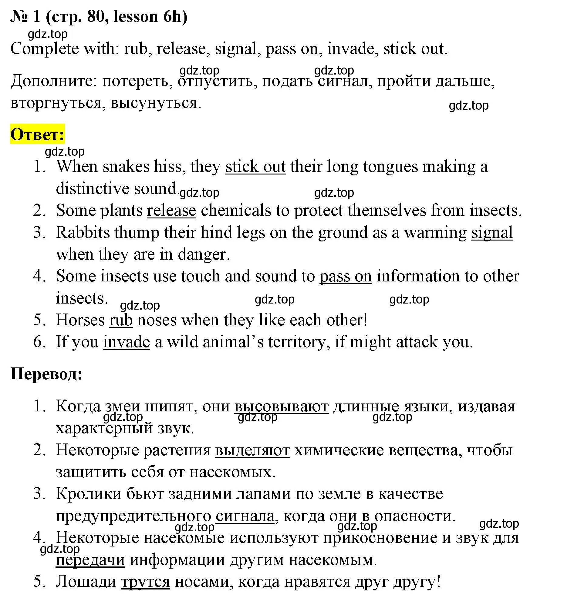 Решение номер 1 (страница 80) гдз по английскому языку 8 класс Баранова, Дули, рабочая тетрадь