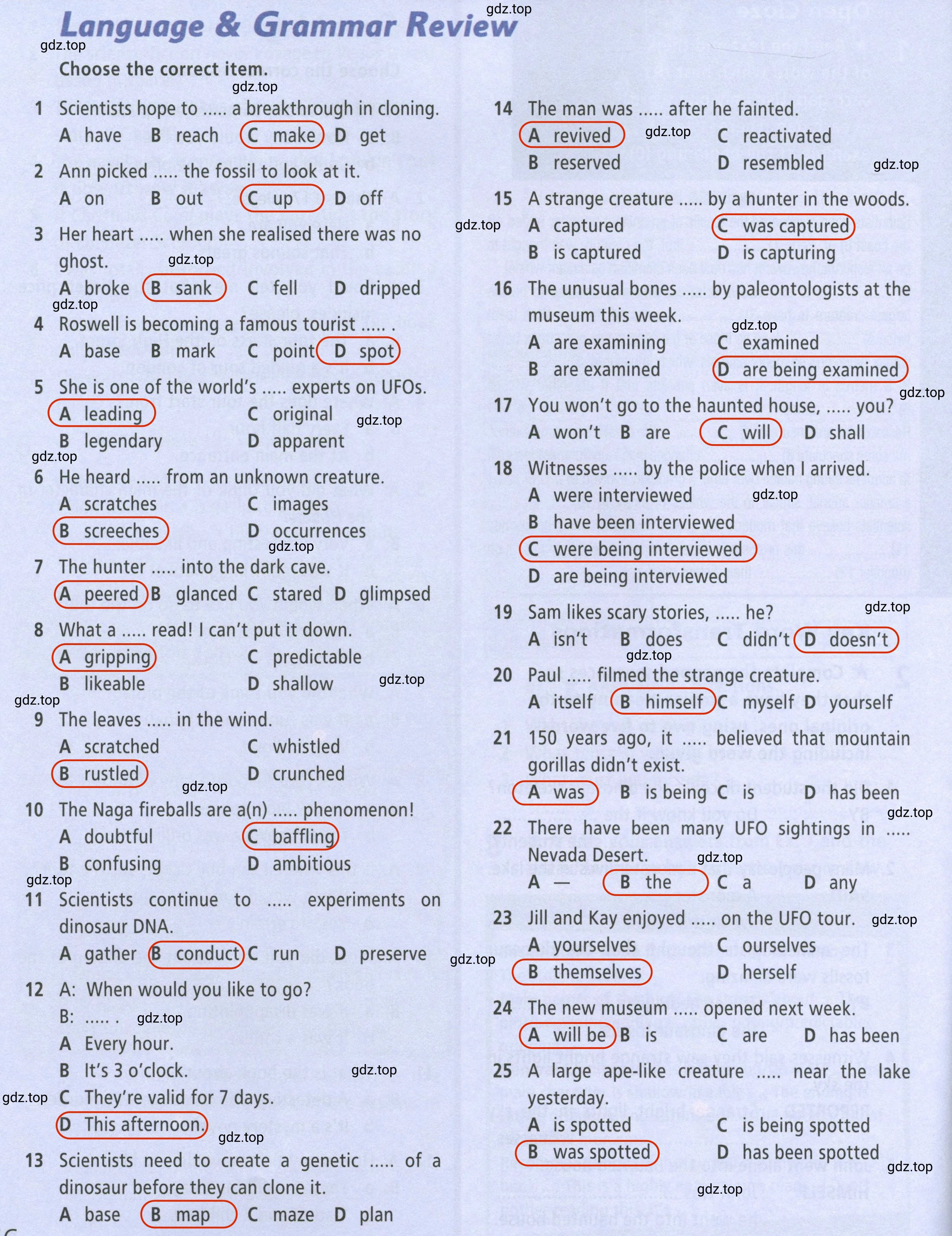 Решение 2.  Language & Grammar Review (страница 56) гдз по английскому языку 8 класс Баранова, Дули, рабочая тетрадь