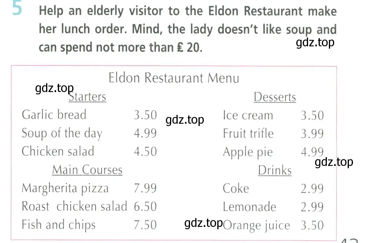Условие номер 5 (страница 43) гдз по английскому языку 8 класс Баранова, Дули, учебник