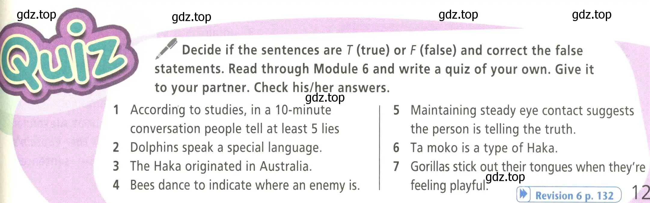 Условие  Quiz (страница 125) гдз по английскому языку 8 класс Баранова, Дули, учебник