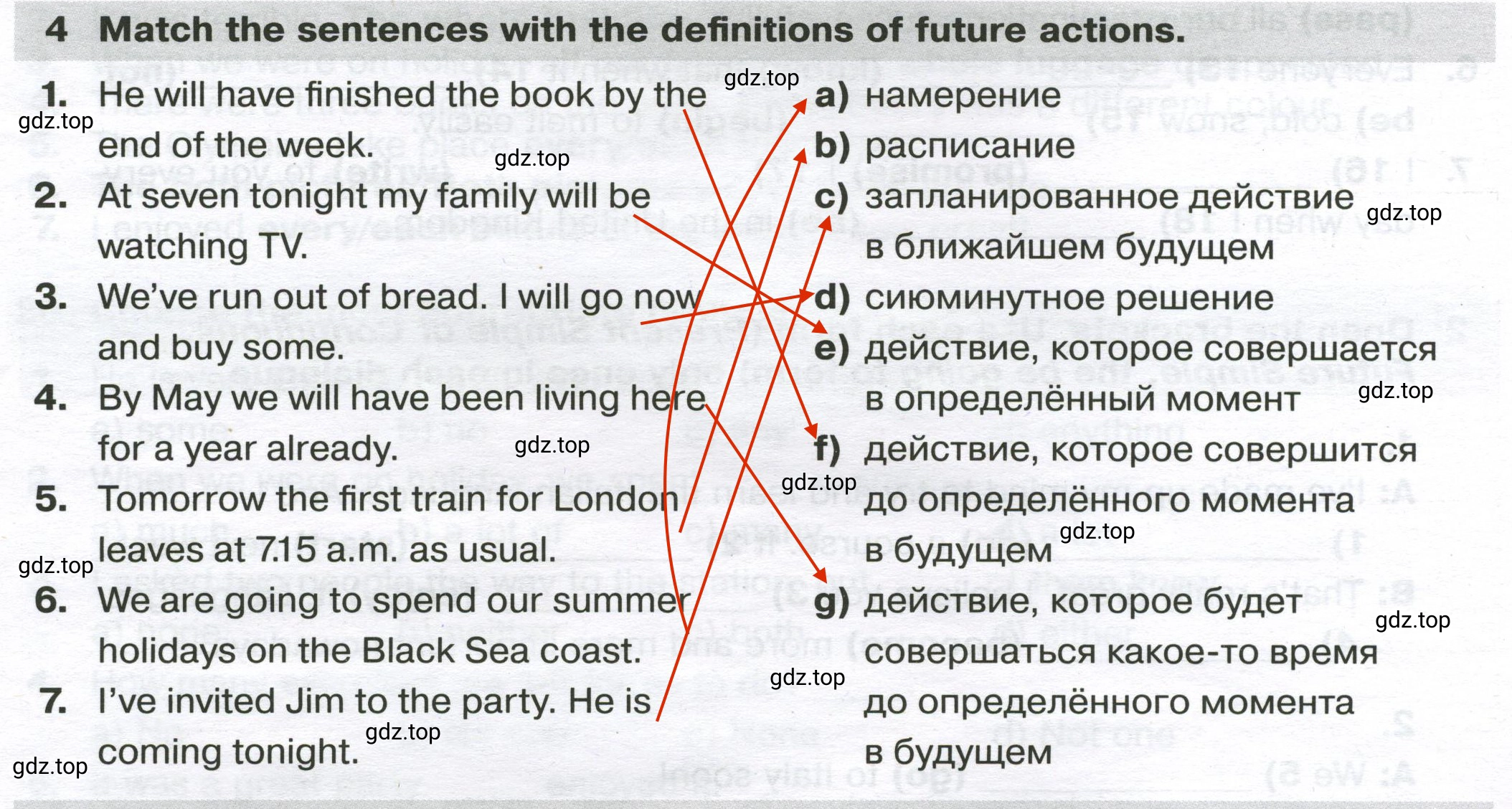 Решение 2. номер 4 (страница 12) гдз по английскому языку 8 класс Иняшкин, Комиссаров, сборник грамматических упражнений