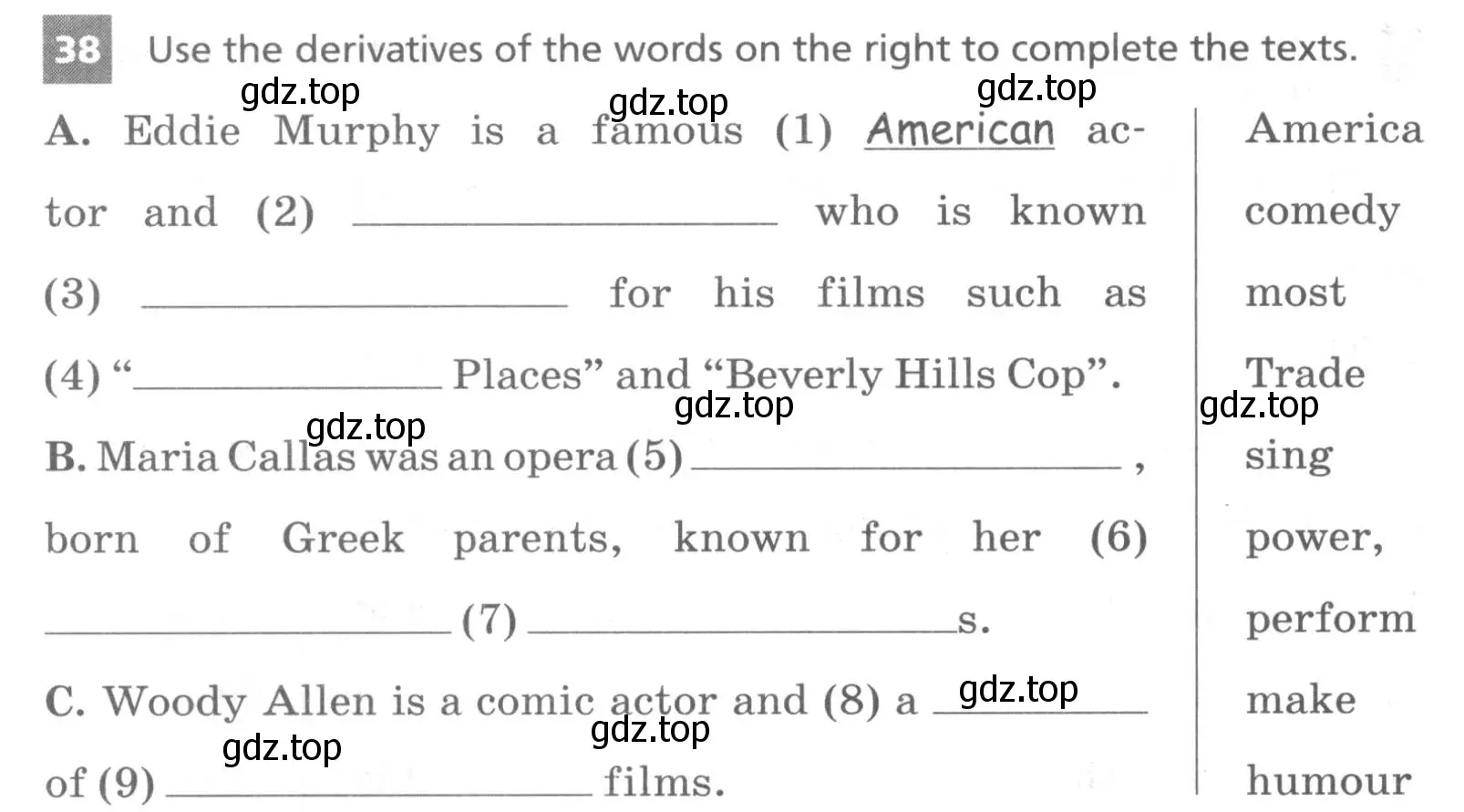 Условие номер 38 (страница 84) гдз по английскому языку 8 класс Афанасьева, Михеева, лексико-грамматический практикум
