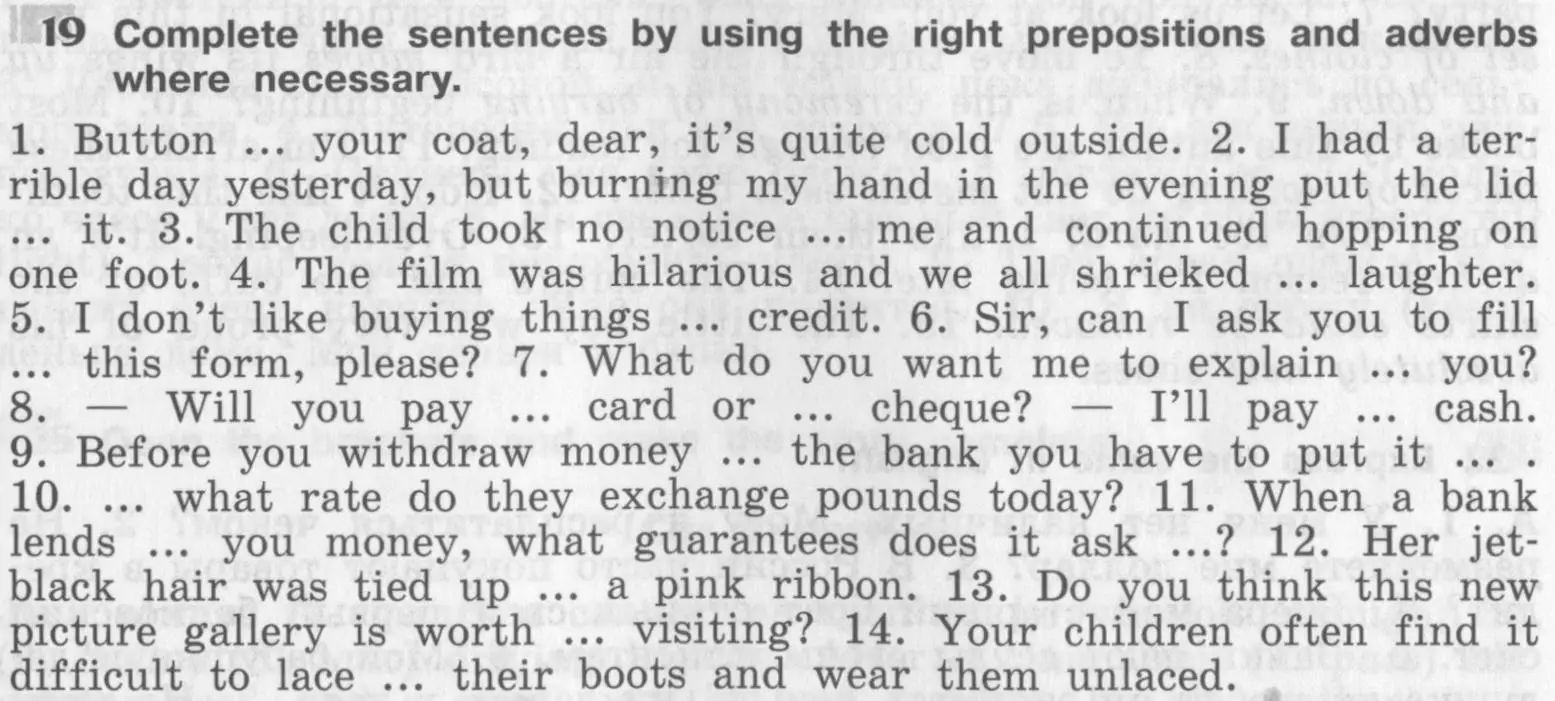 Условие номер 19 (страница 42) гдз по английскому языку 8 класс Афанасьева, Михеева, рабочая тетрадь