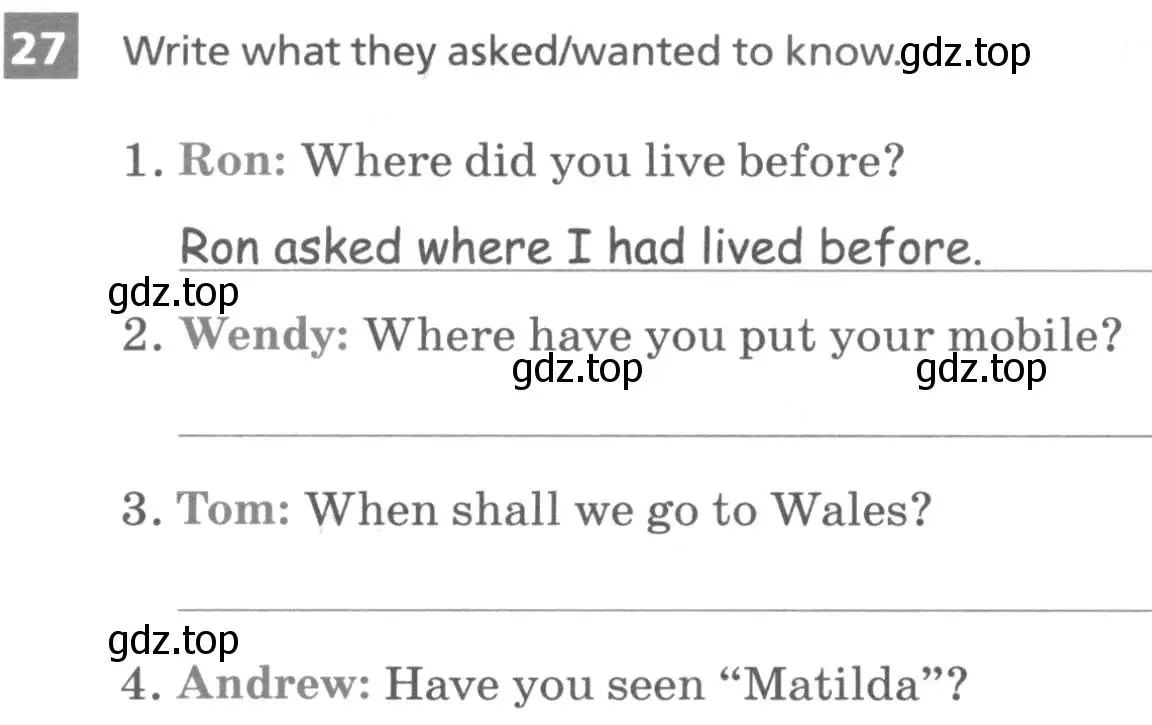 Условие номер 27 (страница 64) гдз по английскому языку 8 класс Афанасьева, Михеева, рабочая тетрадь