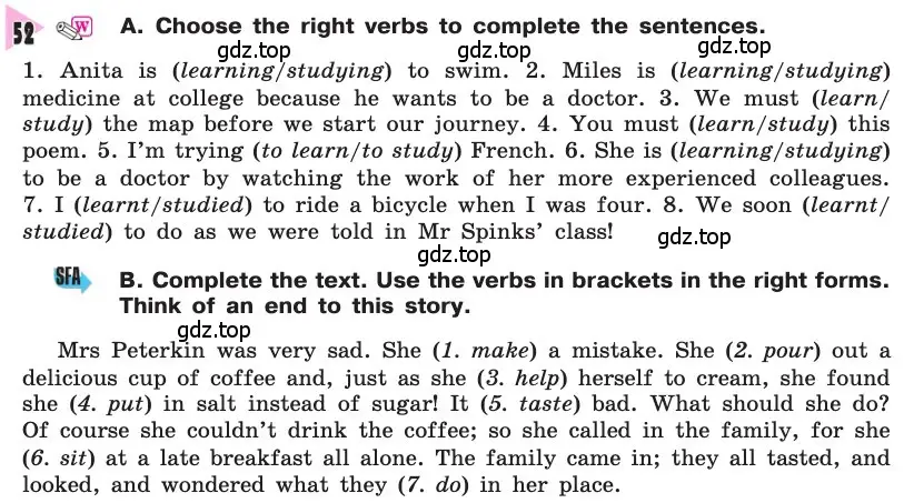 Условие номер 52 (страница 69) гдз по английскому языку 8 класс Афанасьева, Михеева, учебник