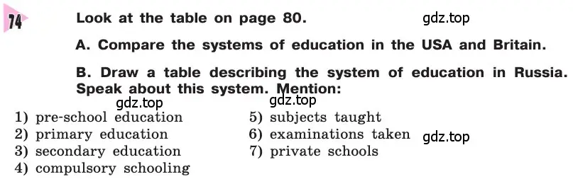 Условие номер 74 (страница 81) гдз по английскому языку 8 класс Афанасьева, Михеева, учебник
