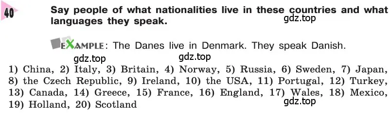 Условие номер 40 (страница 189) гдз по английскому языку 8 класс Афанасьева, Михеева, учебник