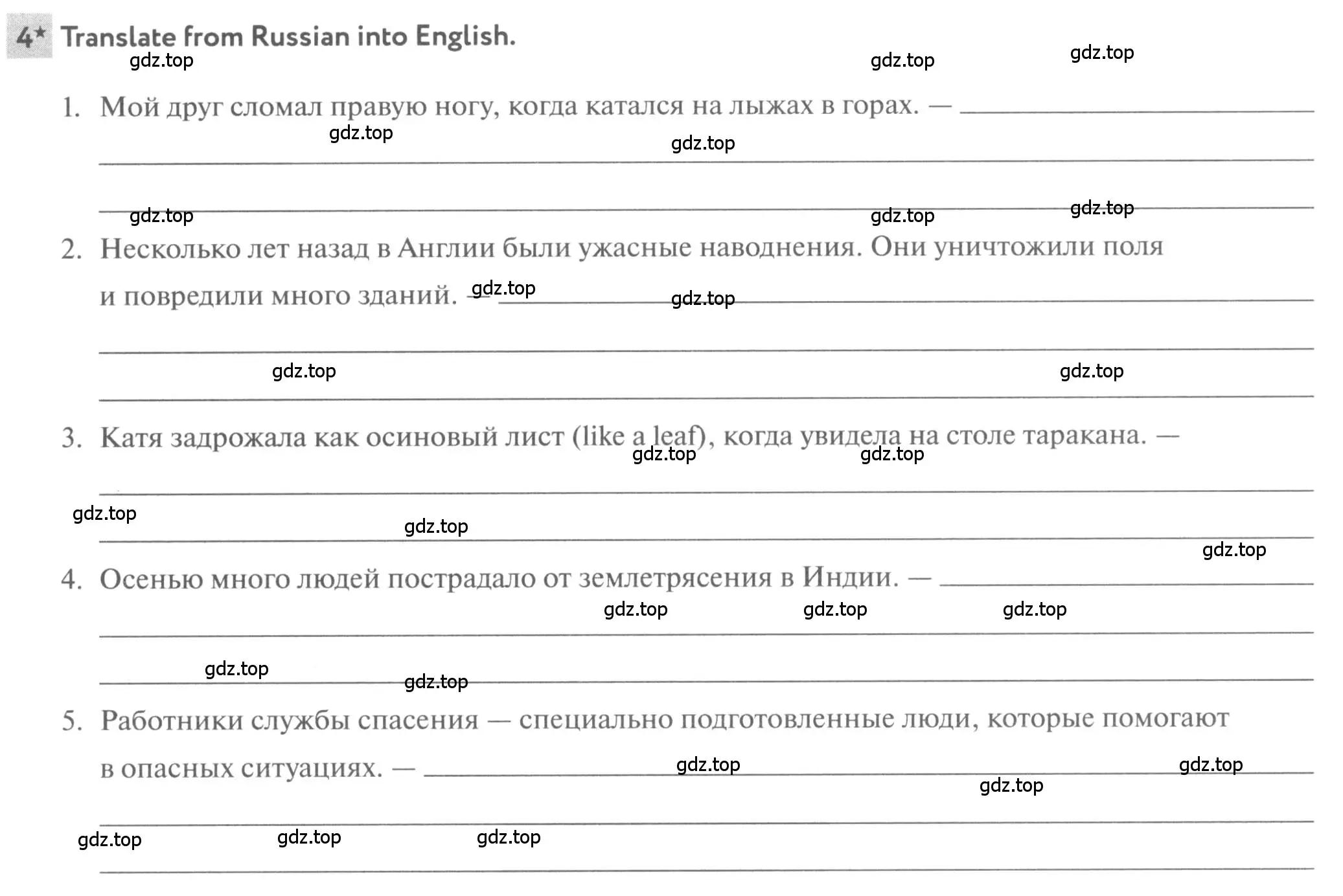 Условие номер 4* (страница 17) гдз по английскому языку 8 класс Биболетова, Бабушис, рабочая тетрадь