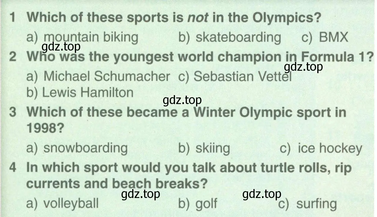 Условие  Quiz (страница 49) гдз по английскому языку 8 класс Комарова, Ларионова, учебник