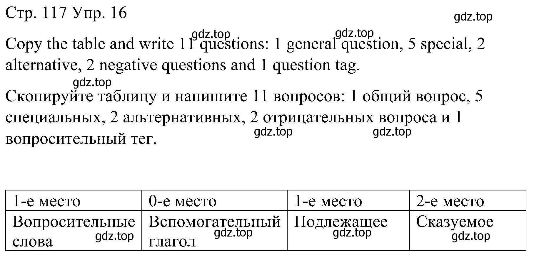 Решение номер 16 (страница 117) гдз по английскому языку 8 класс Тимофеева, грамматический тренажёр