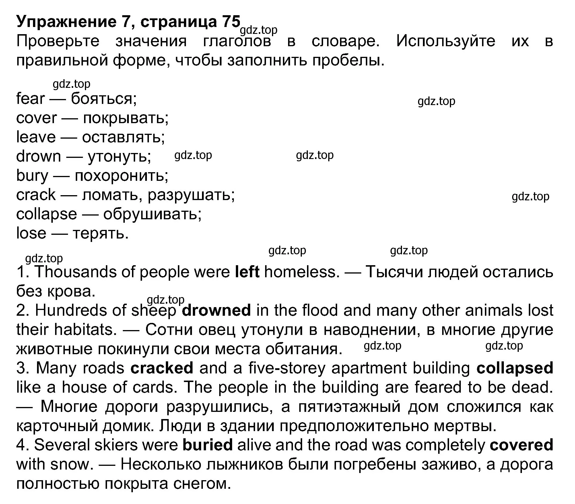 Решение номер 7 (страница 75) гдз по английскому языку 8 класс Ваулина, Дули, учебник