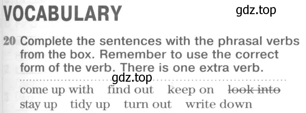 Условие номер 20 (страница 31) гдз по английскому языку 8 класс Вербицкая, Уайт, рабочая тетрадь