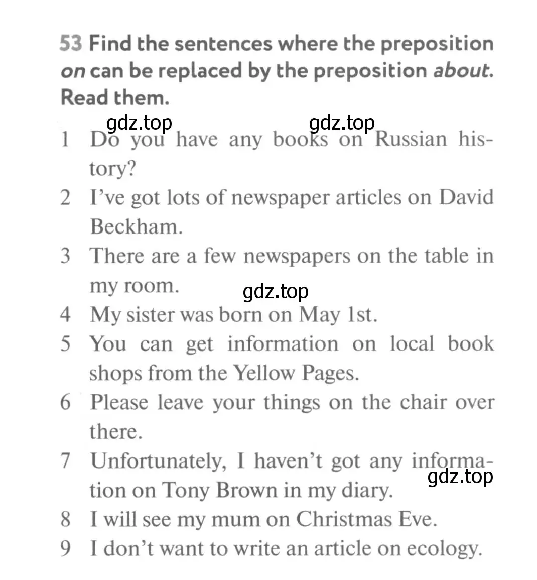 Условие номер 53 (страница 29) гдз по английскому языку 9 класс Биболетова, Бабушис, учебник