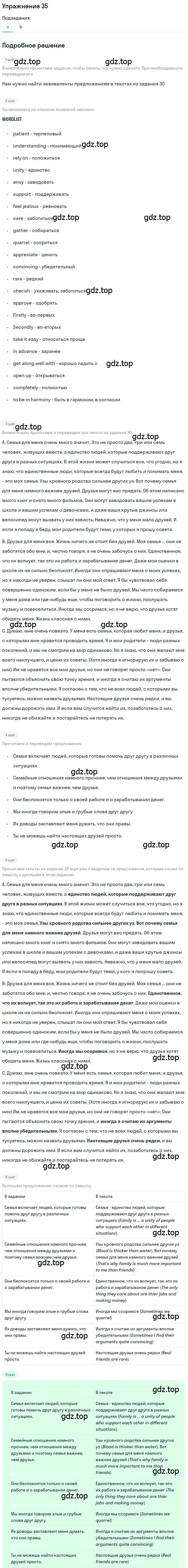 Решение номер 35 (страница 23) гдз по английскому языку 9 класс Биболетова, Бабушис, учебник