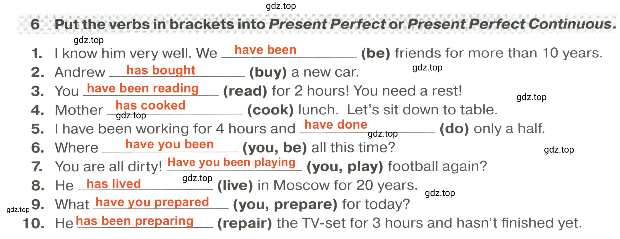 Решение 2. номер 6 (страница 6) гдз по английскому языку 9 класс Иняшкин, Комиссаров, сборник грамматических упражнений