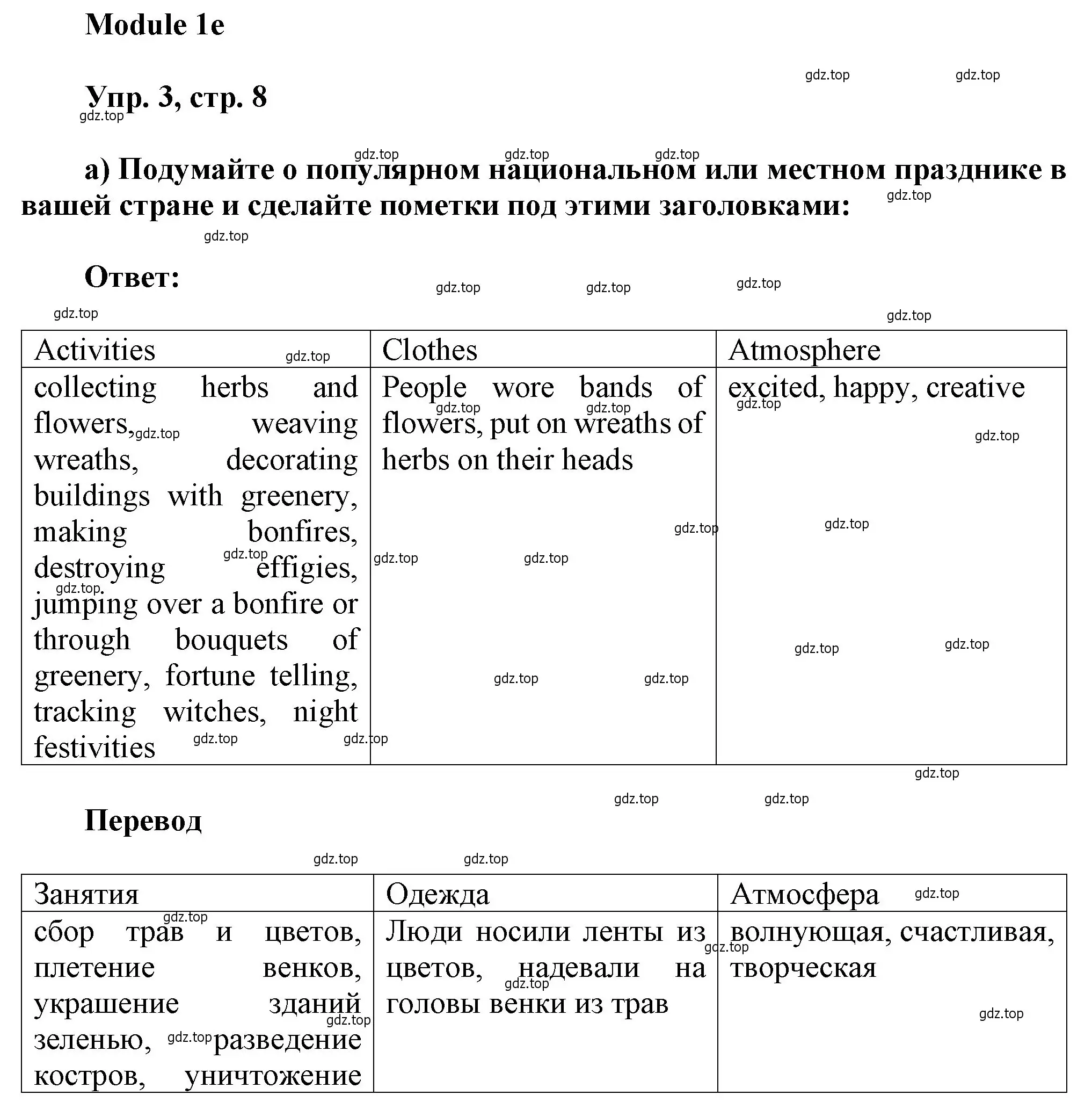 Решение номер 3 (страница 8) гдз по английскому языку 9 класс Ваулина, Дули, рабочая тетрадь