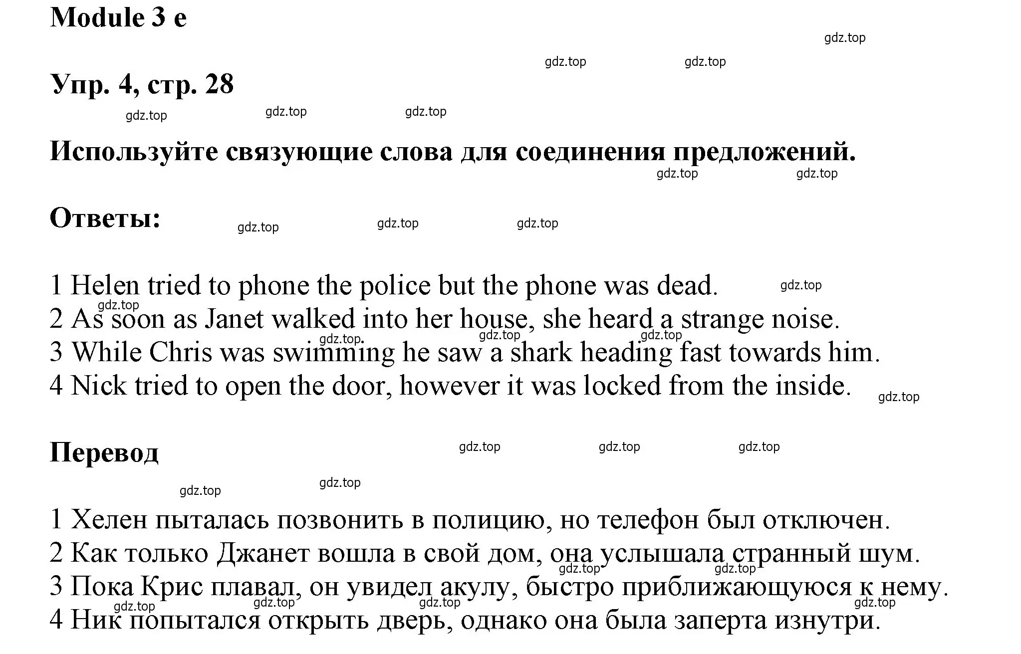 Решение номер 4 (страница 28) гдз по английскому языку 9 класс Ваулина, Дули, рабочая тетрадь