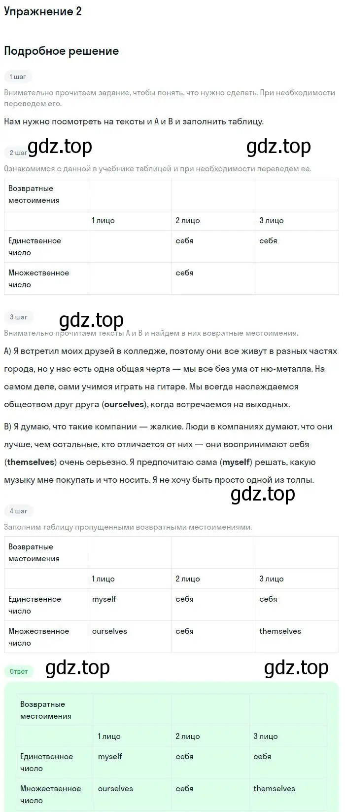 Решение номер 2 (страница 40) гдз по английскому языку 9 класс Вербицкая, Маккин, учебник