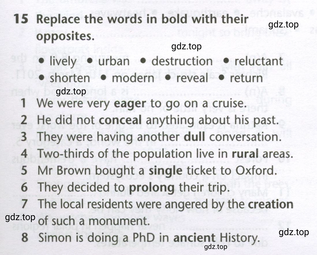 Условие номер 15 (страница 17) гдз по английскому языку 10 класс Баранова, Дули, лексический практикум