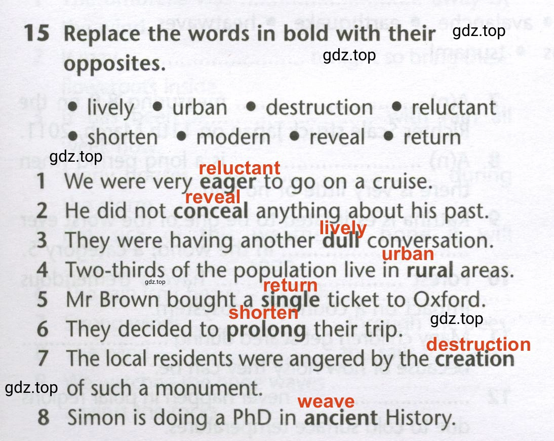 Решение 2. номер 15 (страница 17) гдз по английскому языку 10 класс Баранова, Дули, лексический практикум