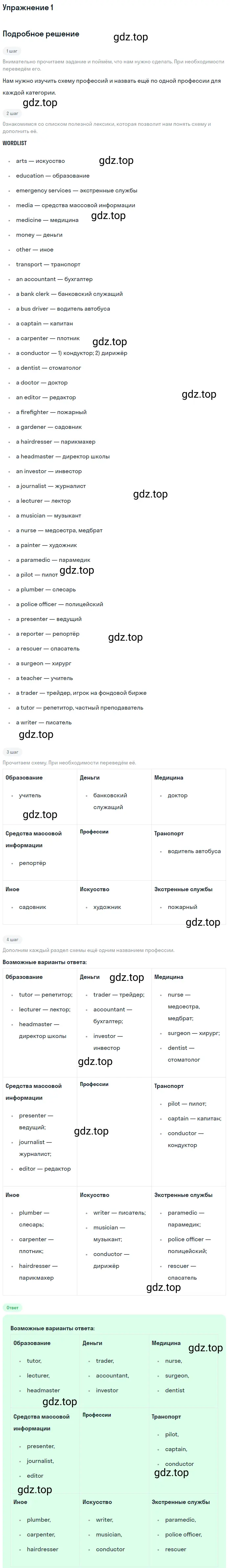 Решение 2. номер 1 (страница 44) гдз по английскому языку 10 класс Баранова, Дули, учебник