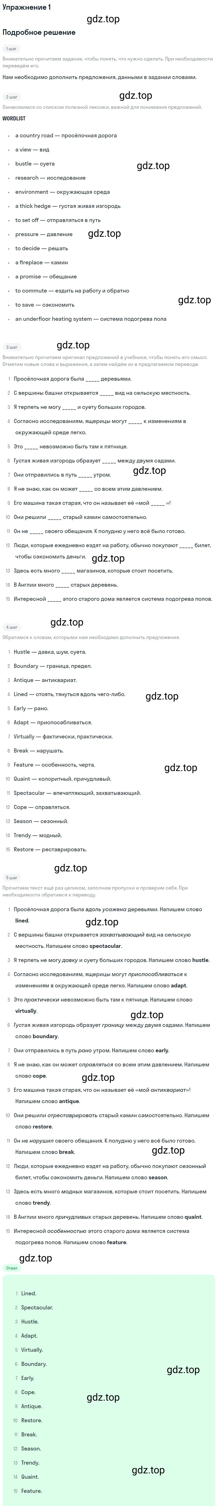 Решение 2. номер 1 (страница 96) гдз по английскому языку 10 класс Баранова, Дули, учебник