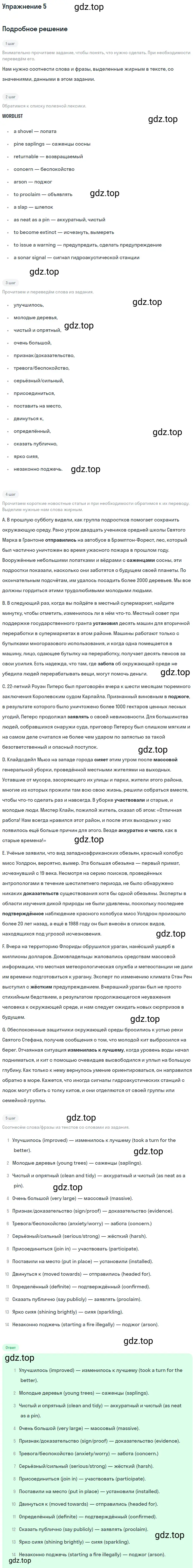 Решение 2. номер 5 (страница 108) гдз по английскому языку 10 класс Баранова, Дули, учебник