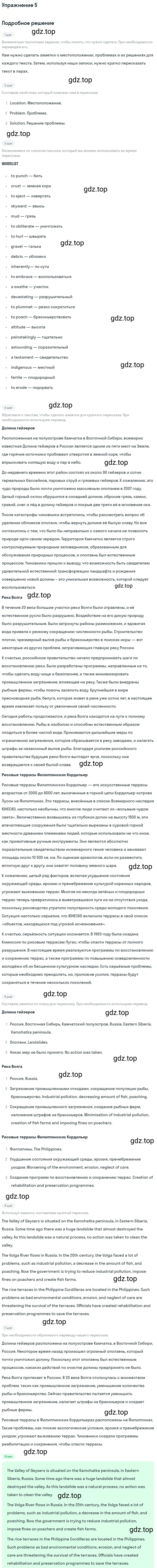 Решение 2. номер 5 (страница 121) гдз по английскому языку 10 класс Баранова, Дули, учебник