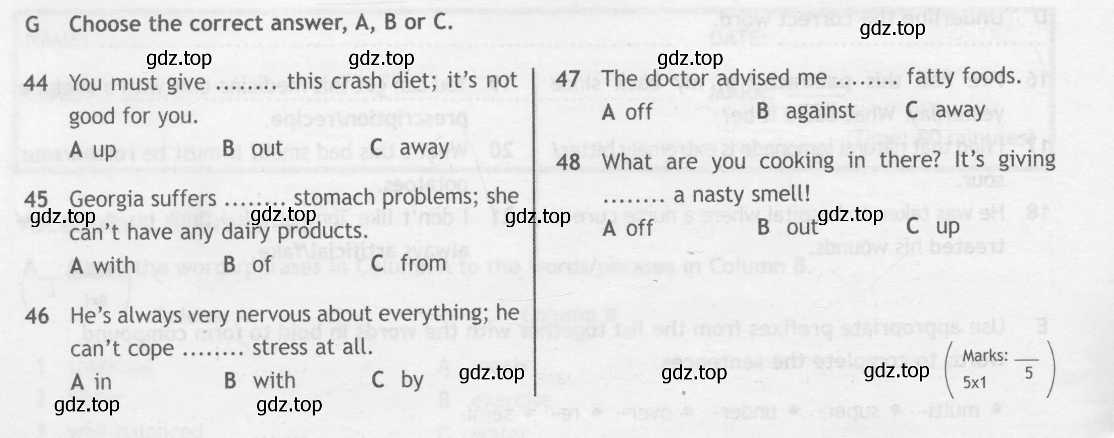 Условие  G (страница 42) гдз по английскому языку 10 класс Афанасьева, Дули, контрольные задания