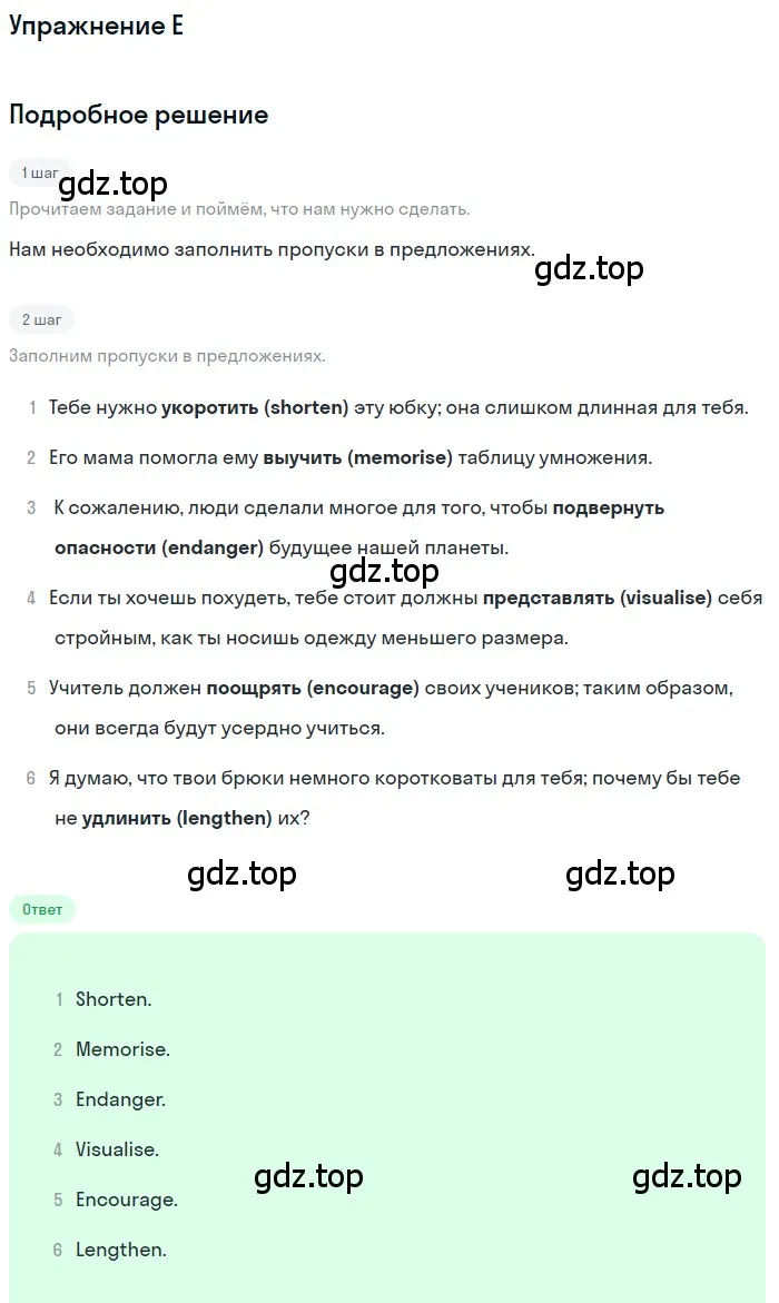 Решение  E (страница 51) гдз по английскому языку 10 класс Афанасьева, Дули, контрольные задания