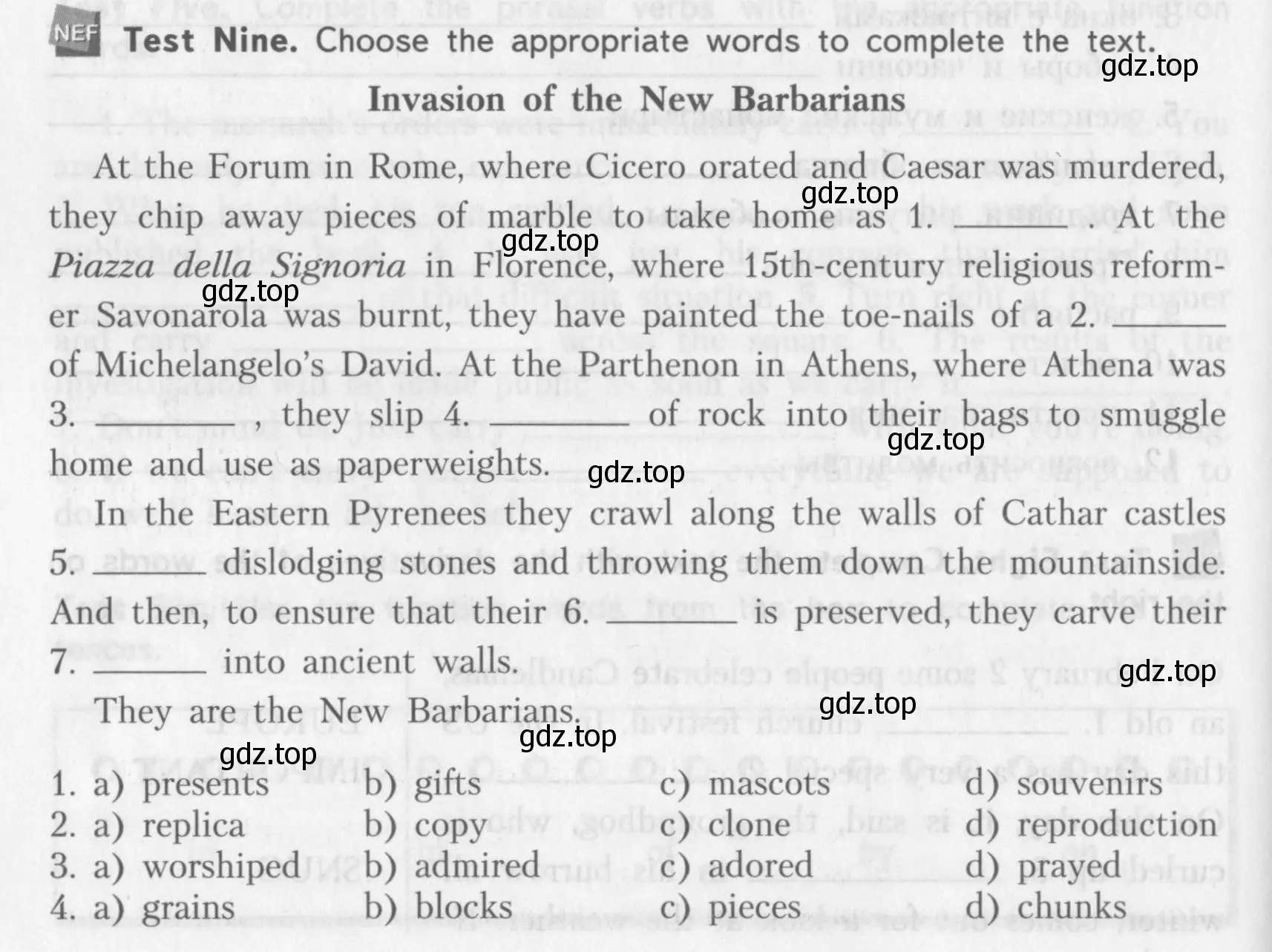 Условие  Test Nine (страница 30) гдз по английскому языку 10 класс Афанасьева, Михеева, контрольные задания