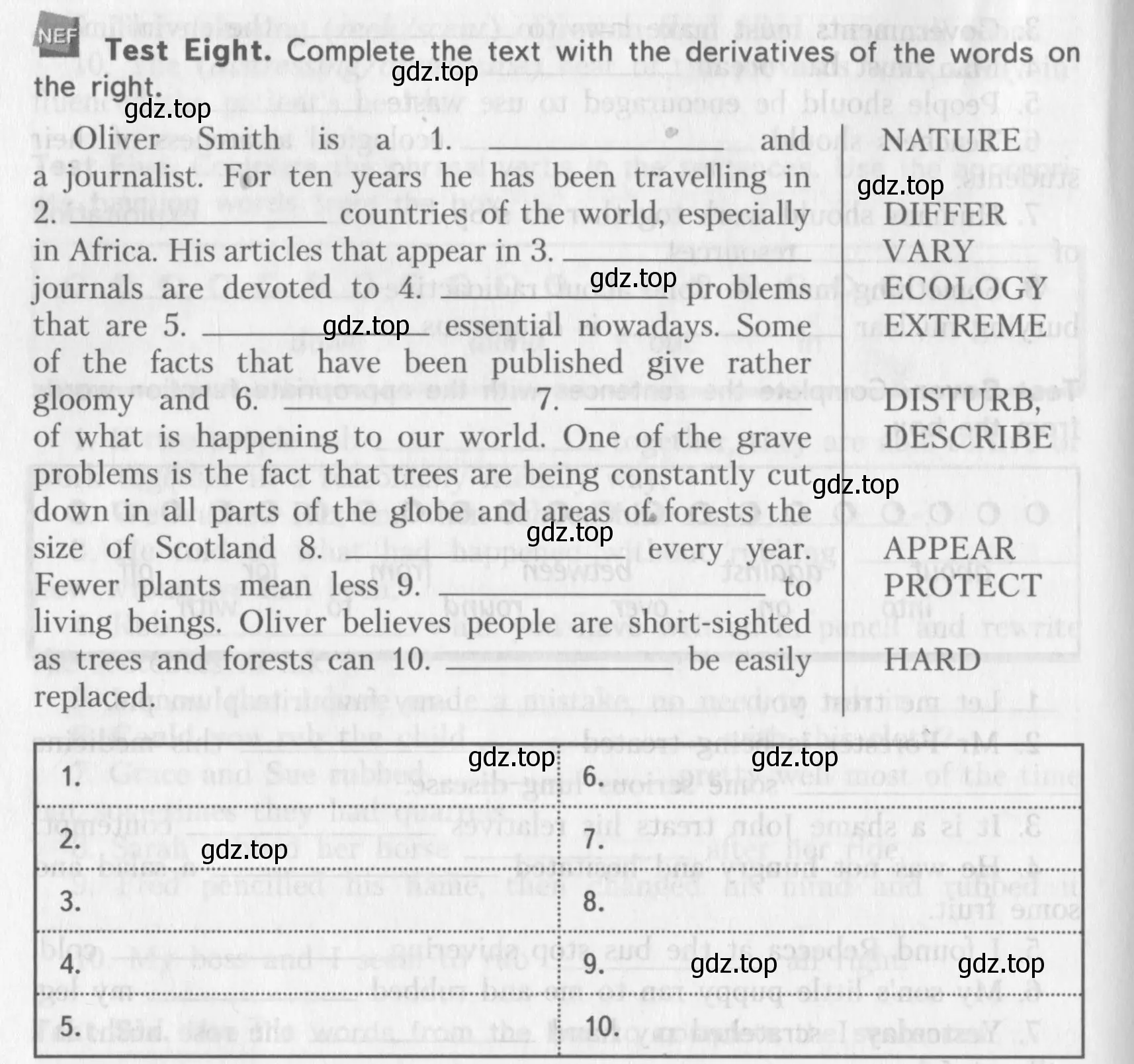 Условие  Test Eight (страница 48) гдз по английскому языку 10 класс Афанасьева, Михеева, контрольные задания