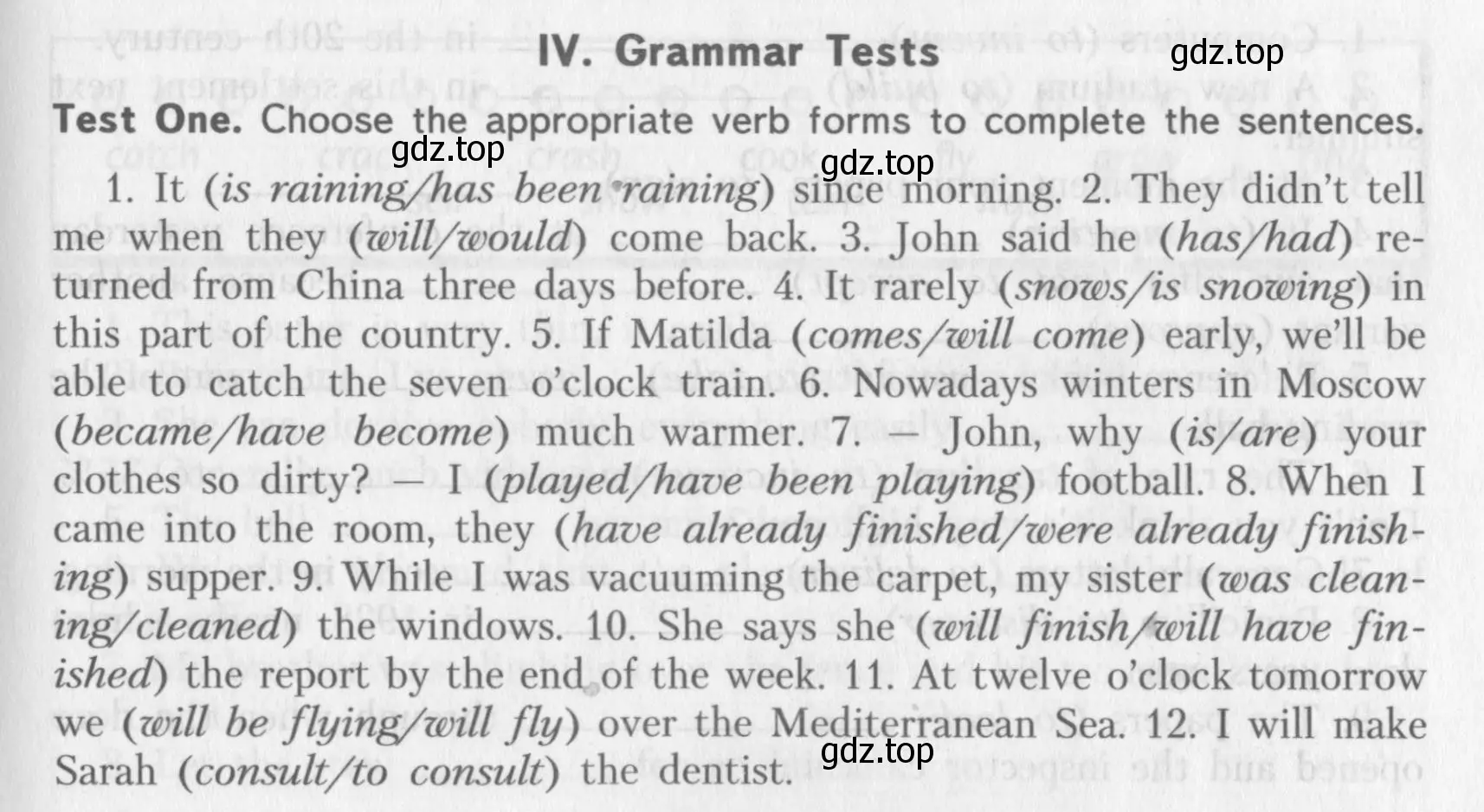 Условие  Test One (страница 49) гдз по английскому языку 10 класс Афанасьева, Михеева, контрольные задания