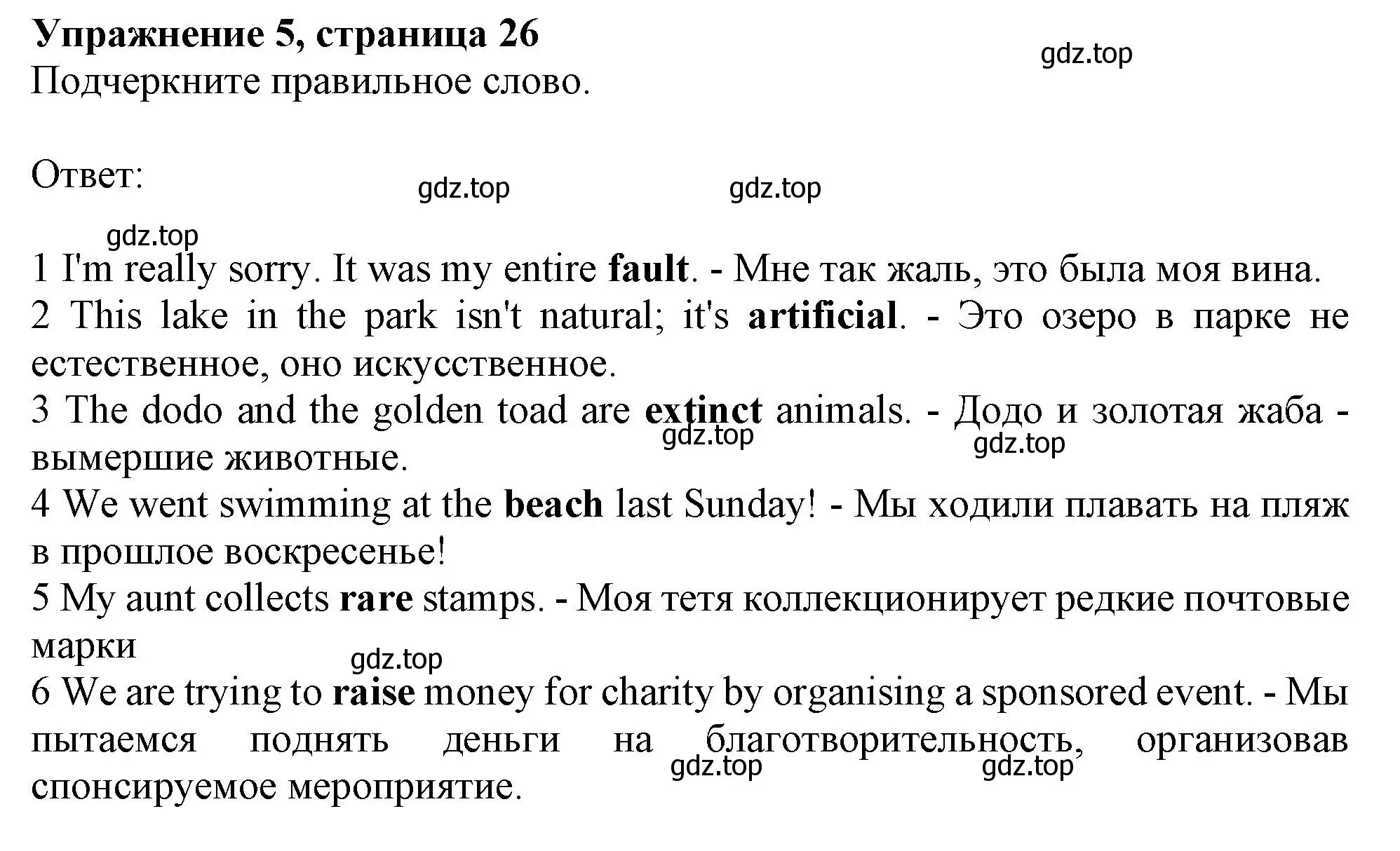 Решение номер 5 (страница 26) гдз по английскому языку 10 класс Афанасьева, Дули, рабочая тетрадь