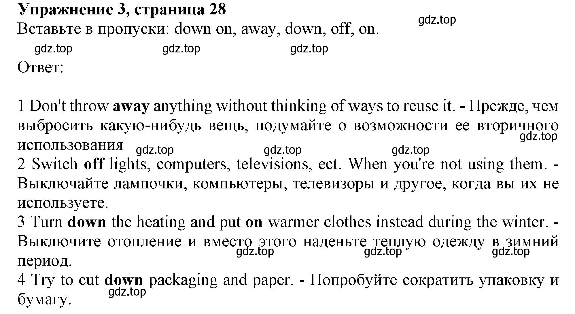 Решение номер 3 (страница 28) гдз по английскому языку 10 класс Афанасьева, Дули, рабочая тетрадь