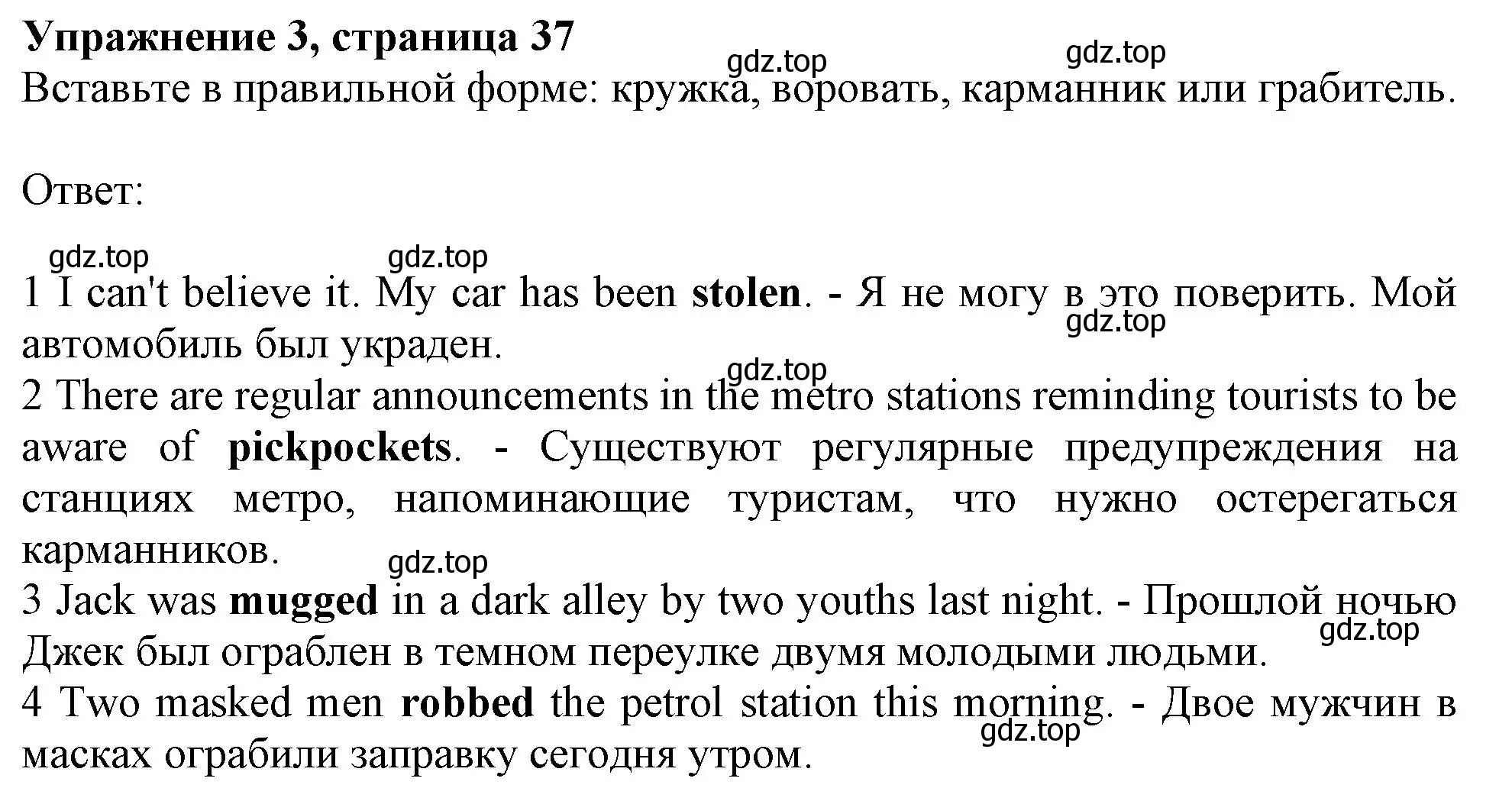 Решение номер 3 (страница 37) гдз по английскому языку 10 класс Афанасьева, Дули, рабочая тетрадь