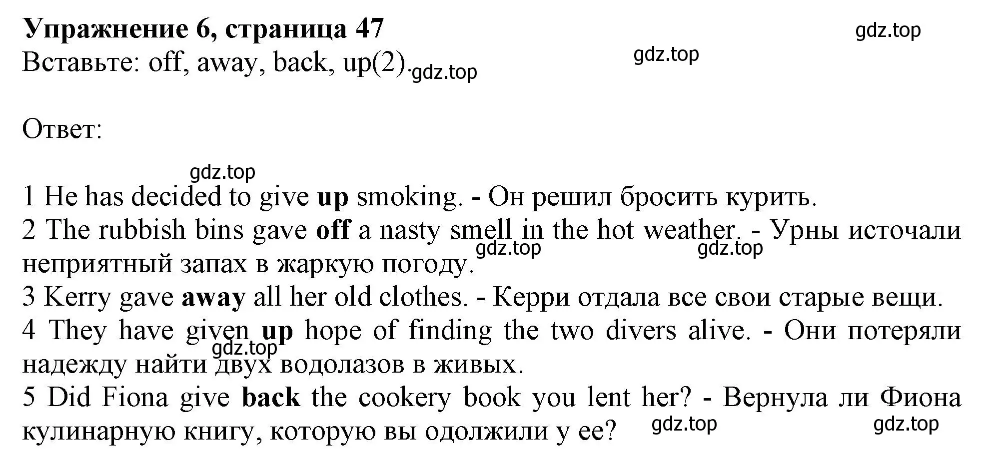 Решение номер 6 (страница 47) гдз по английскому языку 10 класс Афанасьева, Дули, рабочая тетрадь