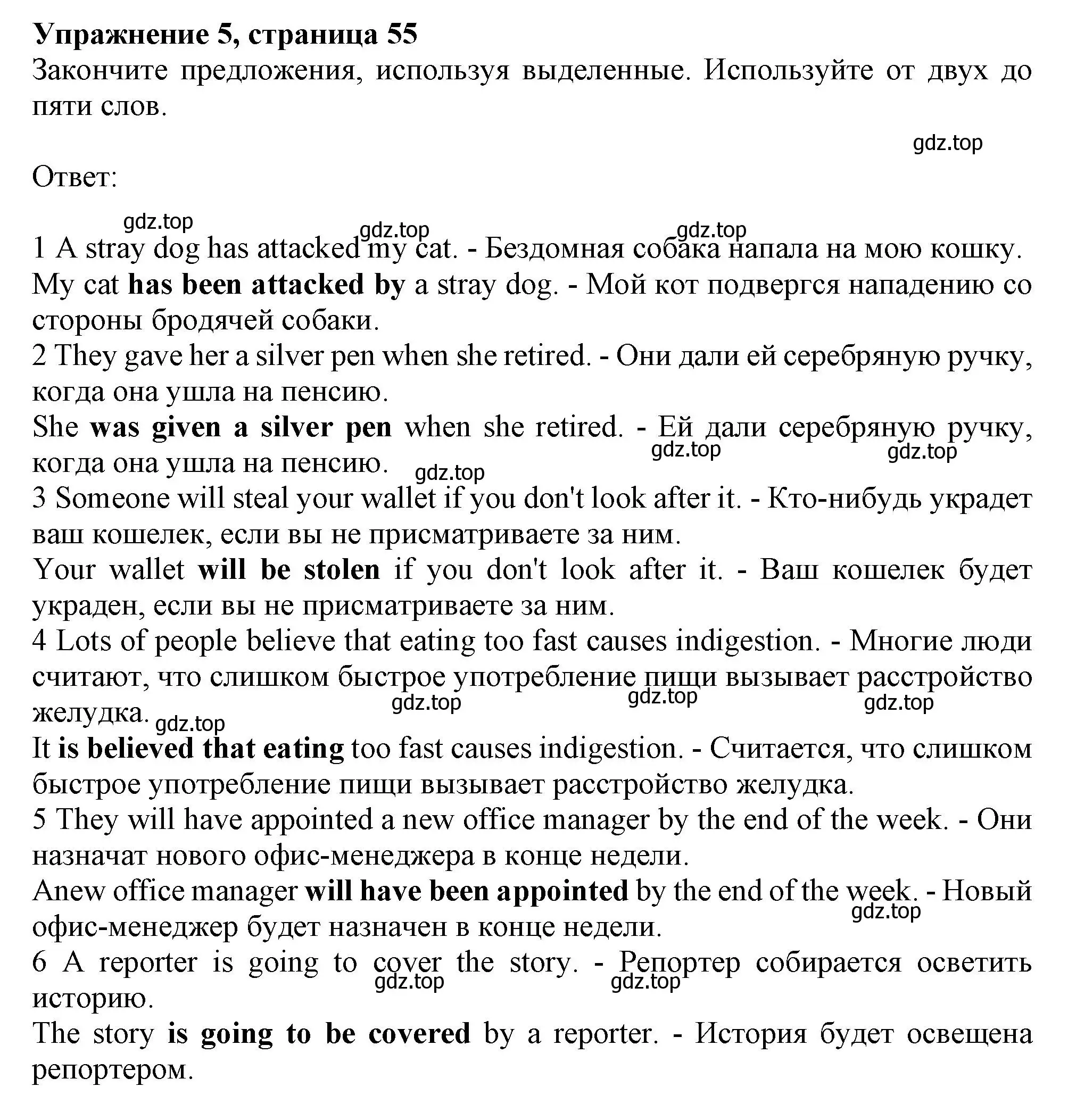 Решение номер 5 (страница 55) гдз по английскому языку 10 класс Афанасьева, Дули, рабочая тетрадь