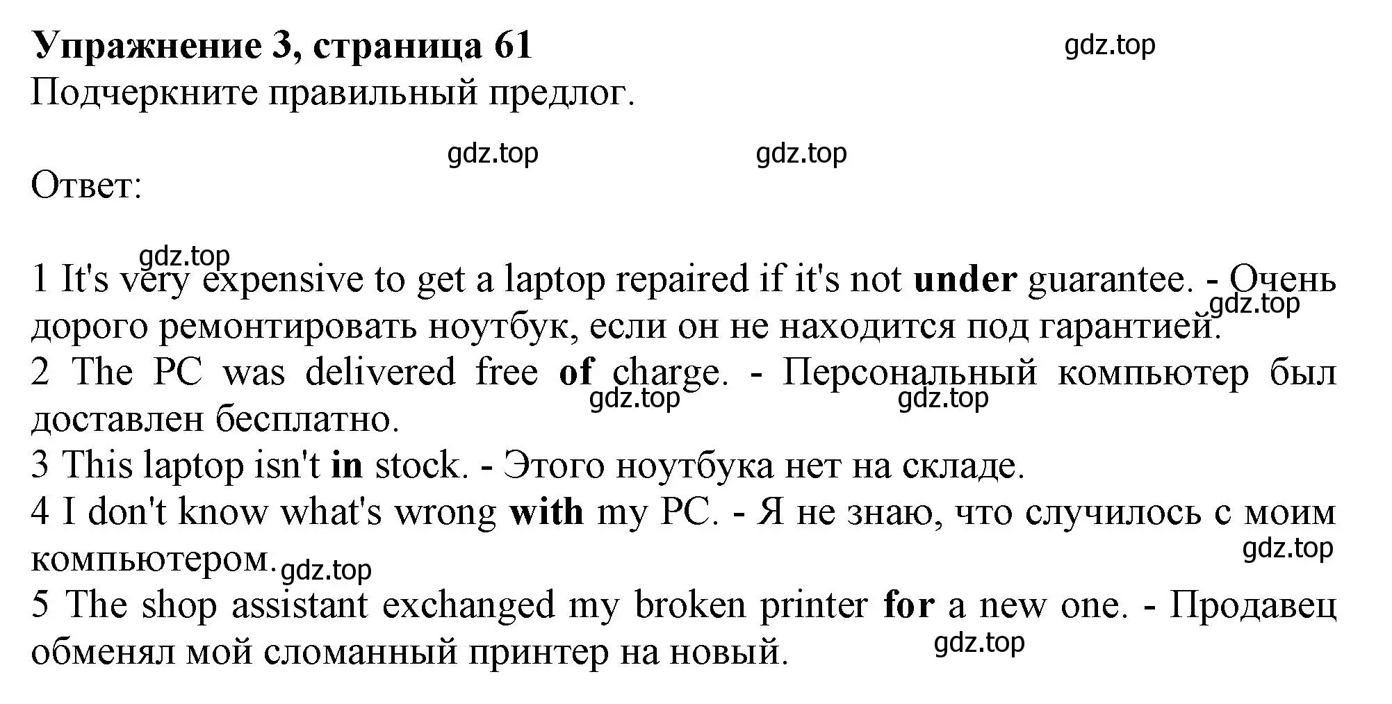 Решение номер 3 (страница 61) гдз по английскому языку 10 класс Афанасьева, Дули, рабочая тетрадь